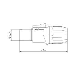 RAC3FCO, Wtyk zasilania power-out IP65 Roxtone